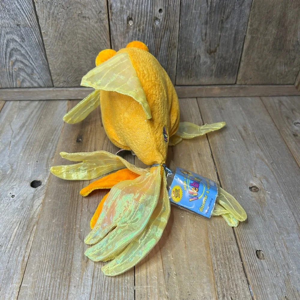 Ganz Webkinz Fantail Goldfish Plush HM218 Yellow Orange Sealed Code New with Tag